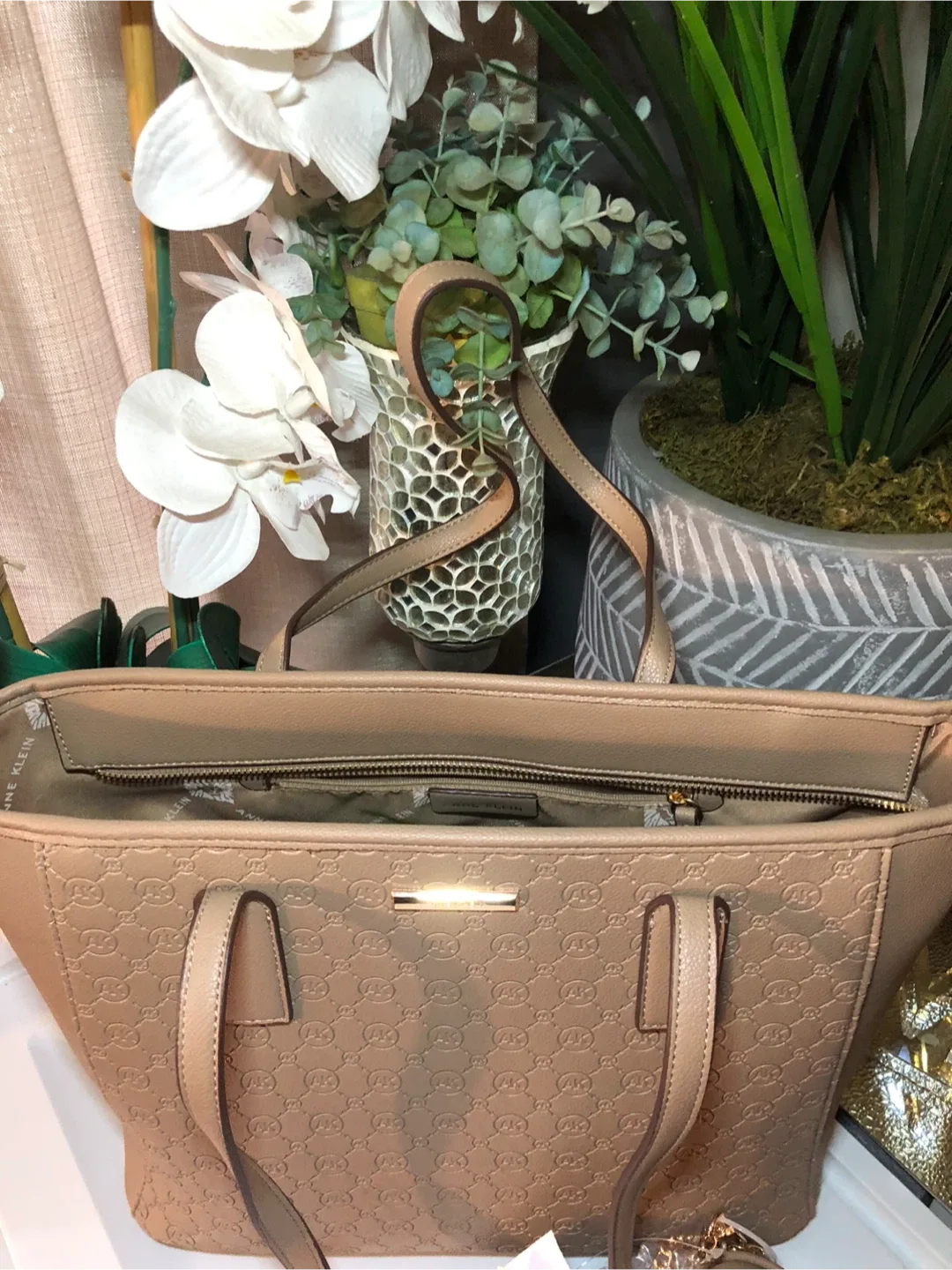 Anne Klein Embossed Logo Tote image indicator(3)