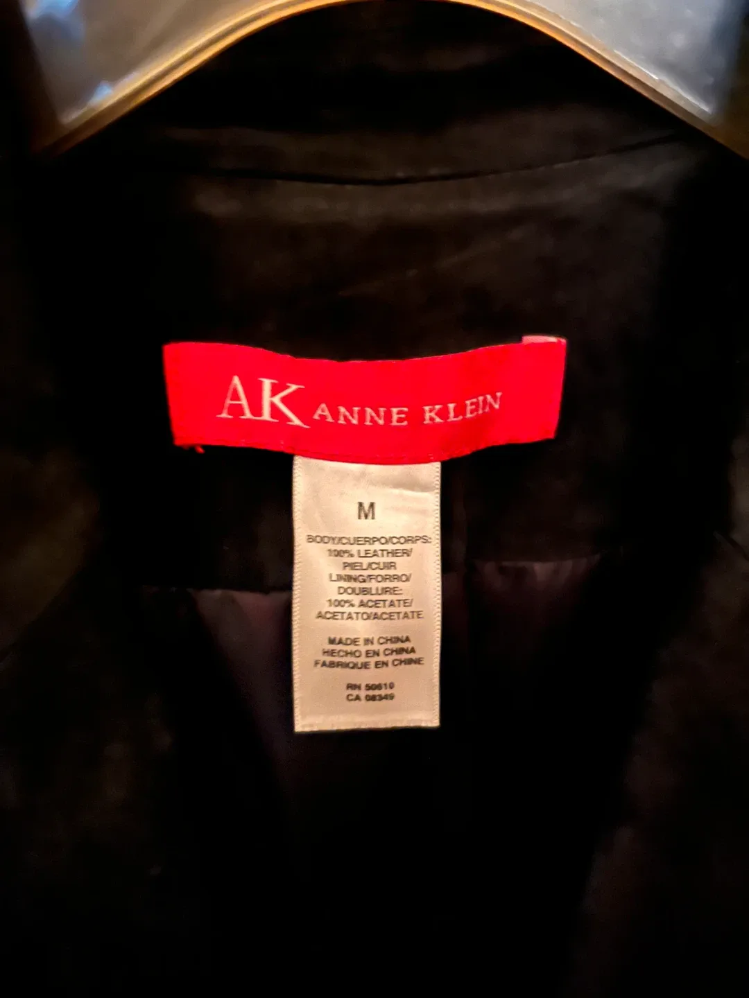 Anne Klein Black Leather Jacket - Size M image indicator(3)