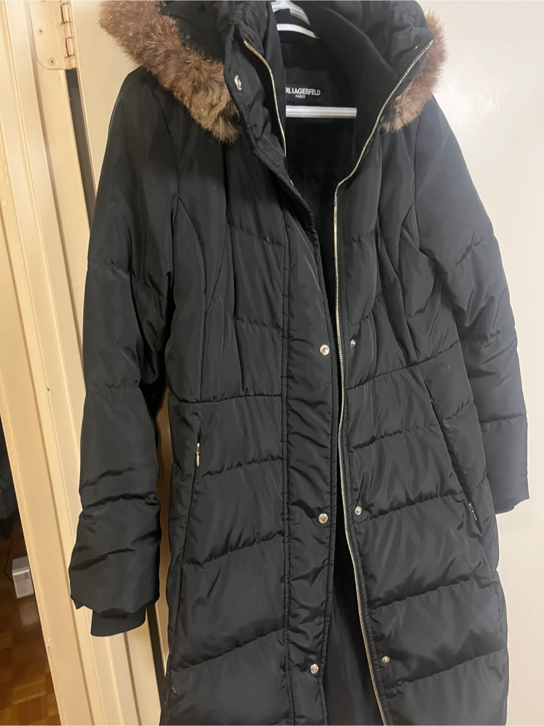 Karl Lagerfeld Paris Black Down Puffer Jacket - Size M