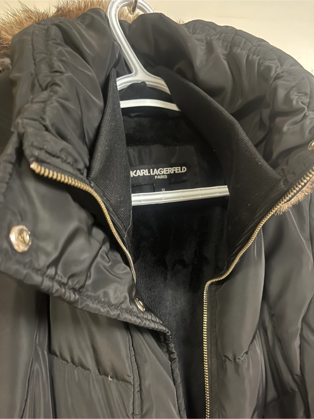 Karl Lagerfeld Paris Black Down Puffer Jacket - Size M - photo 2