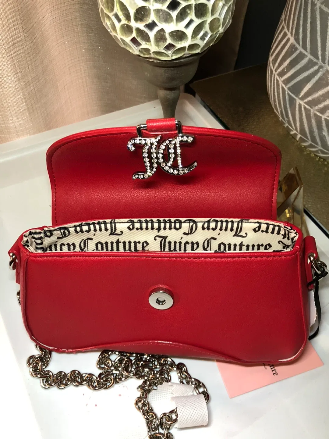 Juicy Couture Red Rhinestone Chain Bag image indicator(3)