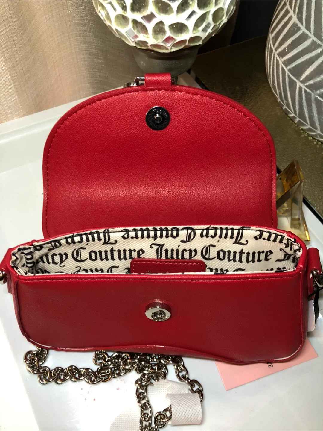 Juicy Couture Red Rhinestone Chain Bag image indicator(6)