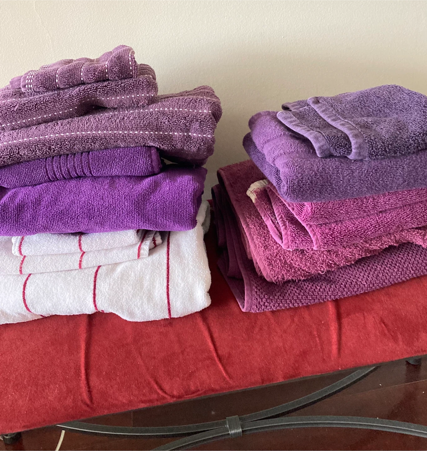 6 hand and 3 face towels Towels