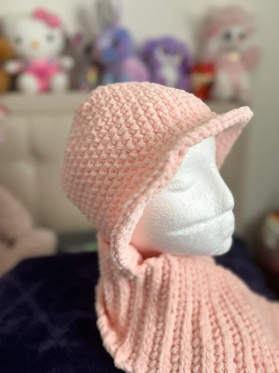 Handmade Pink Crochet Hat and Scarf Set image indicator(2)