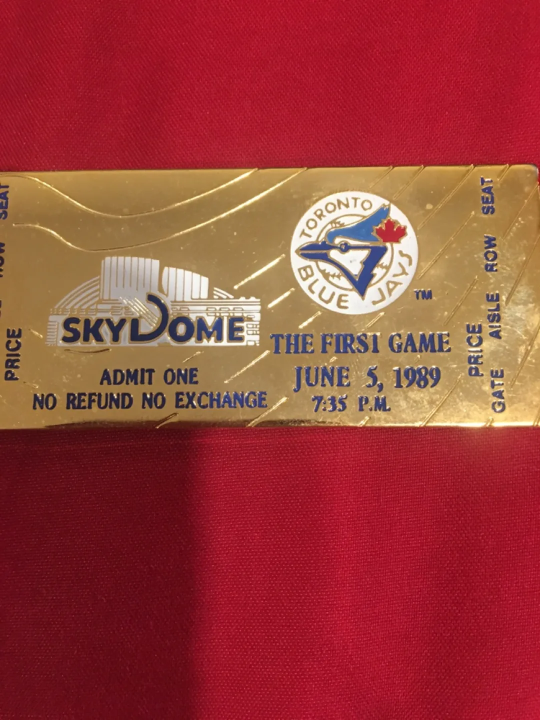 Toronto Blue Jays Skydome First Game Ticket Keychain image indicator(2)