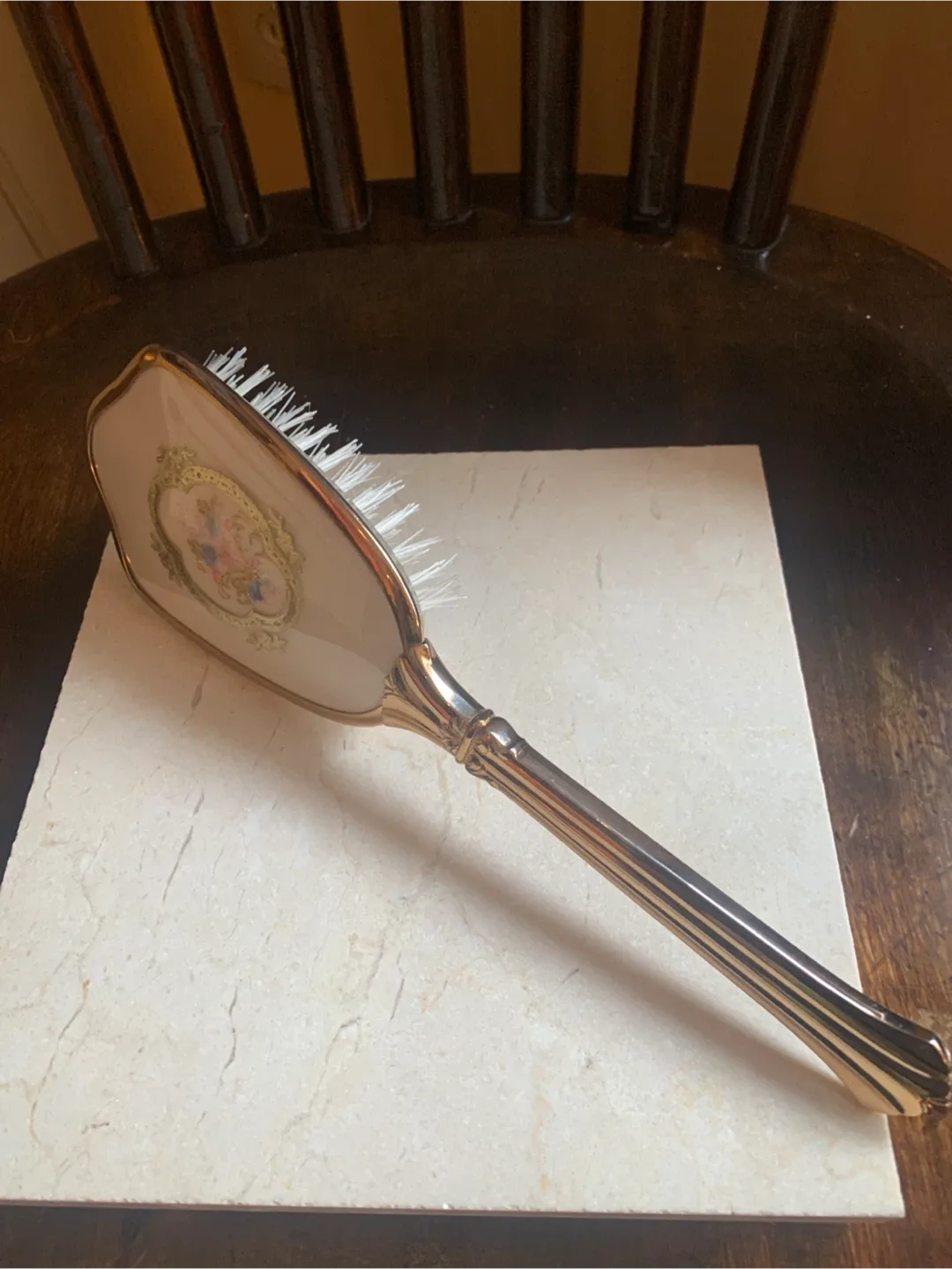 Vintage Hair Brush with Gold Handle🥕 image indicator(9)