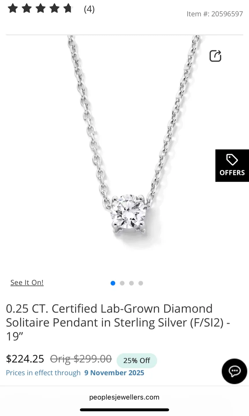 Peoples Jewellers Diamond Necklace image indicator(2)