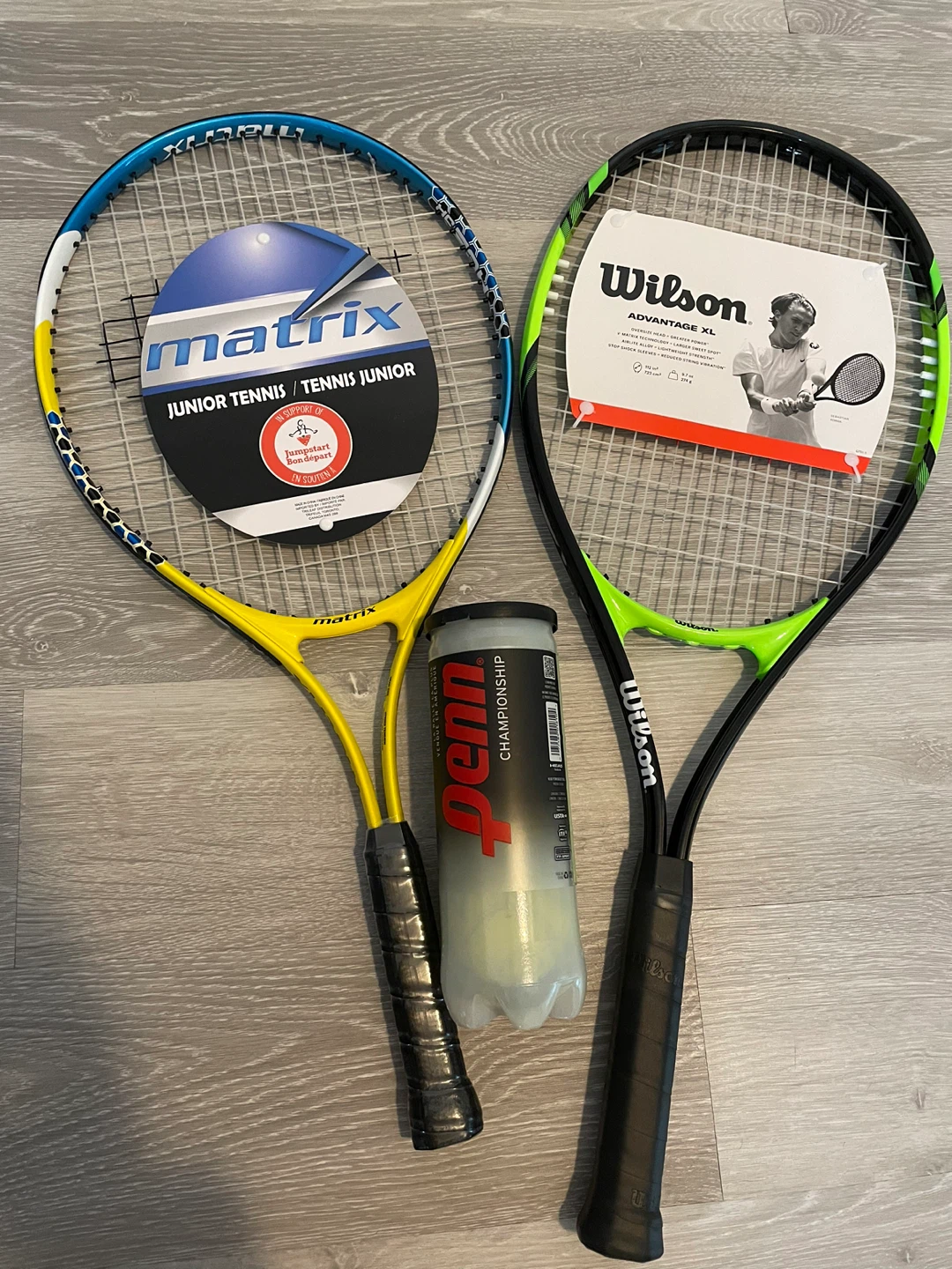 Matrix & Wilson Tennis Rackets + Penn Championship Balls