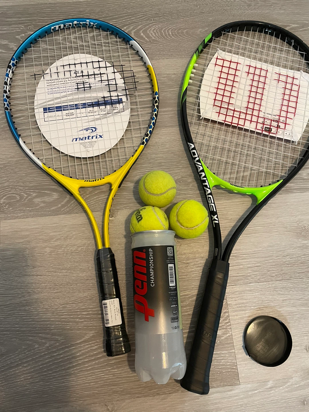 Matrix & Wilson Tennis Rackets + Penn Championship Balls - photo 2