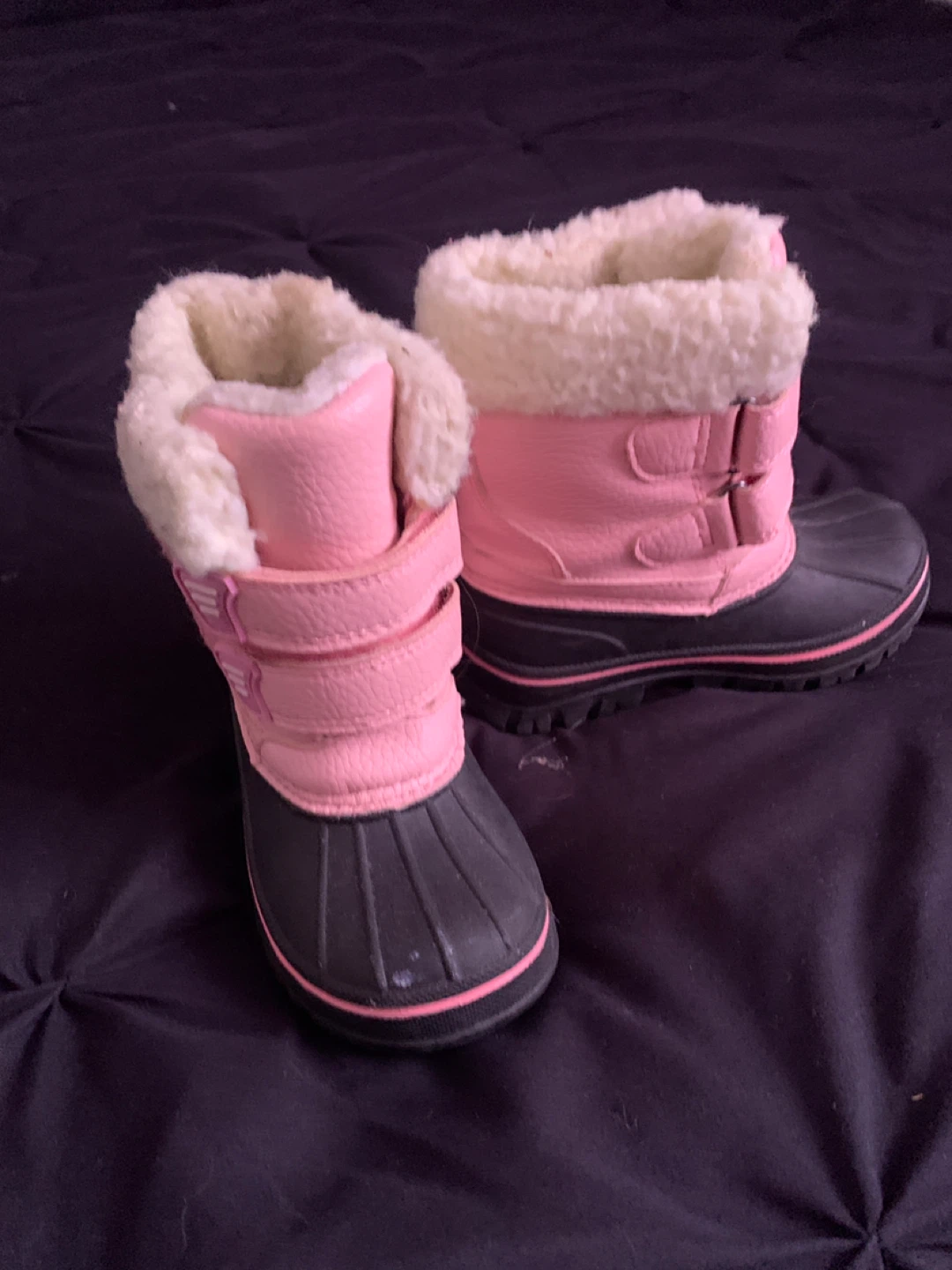 Pink & Black Toddler Winter Boots - Size 7 - photo 3