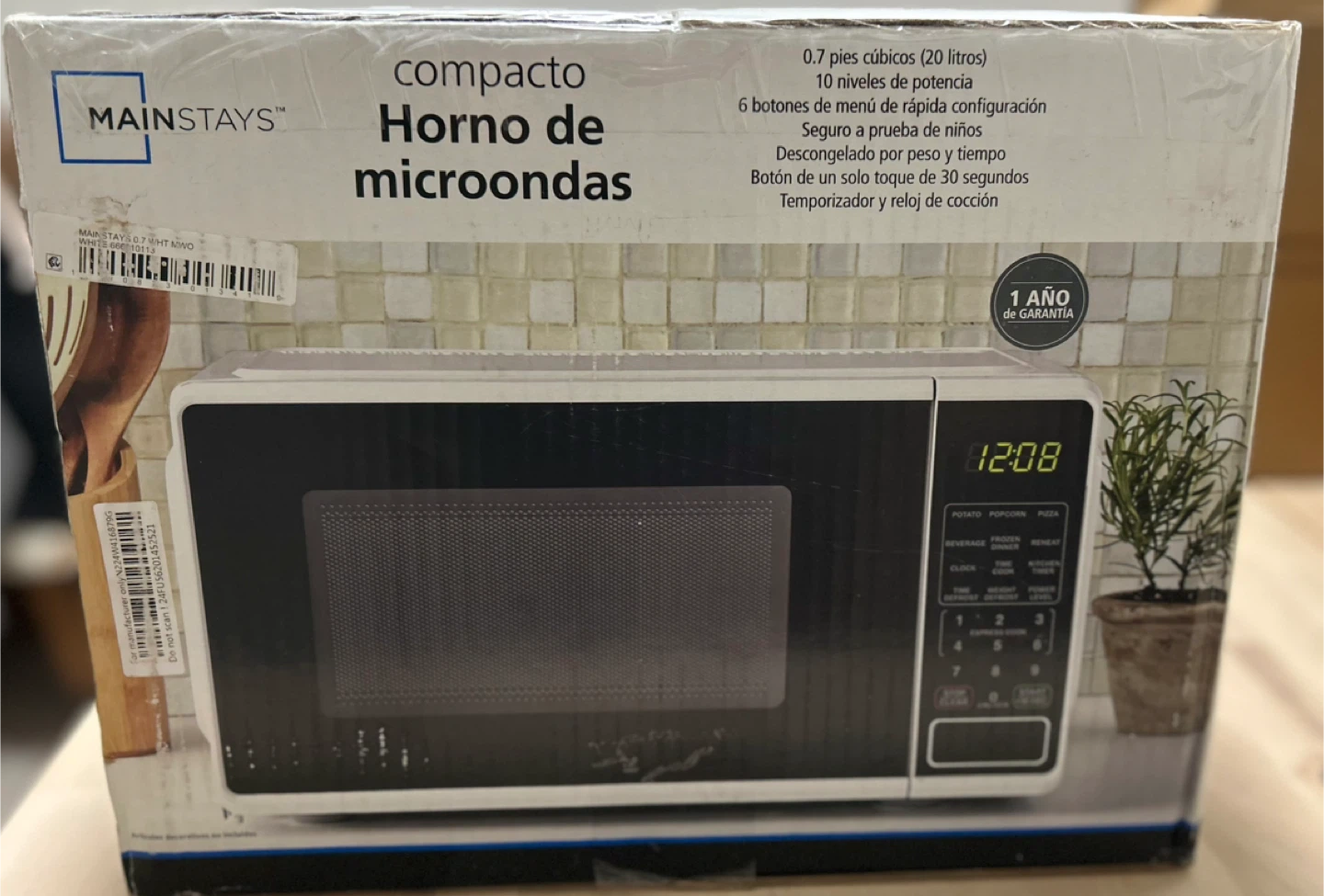Mainstays Compact Microwave Oven - 0.7 cu ft