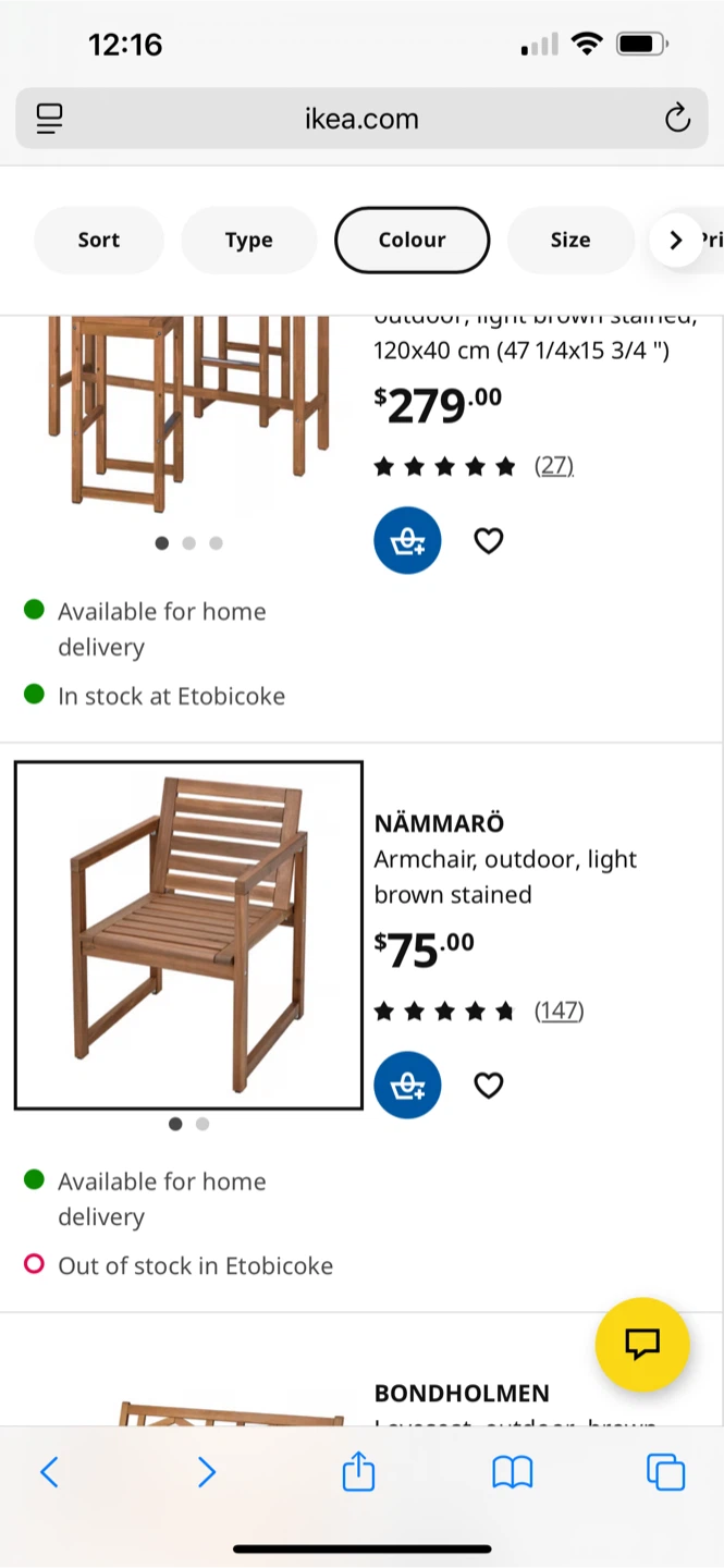 IKEA NÄMMARÖ Outdoor Armchair, Light Brown Stained - photo 4