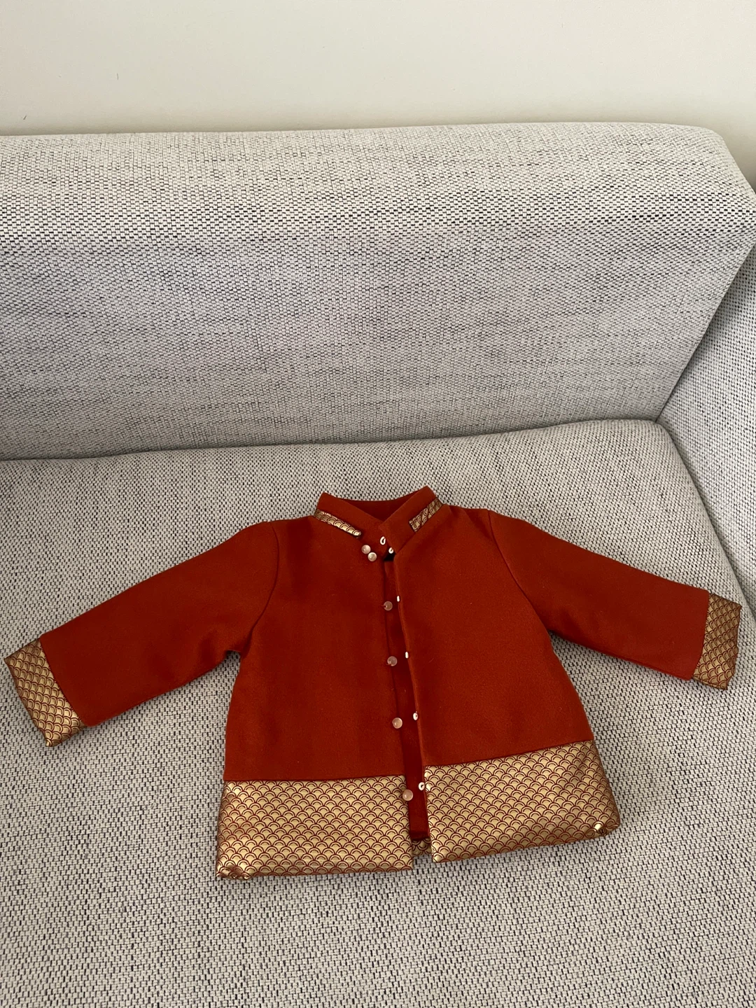 Red & Gold Kids Jacket 90cm