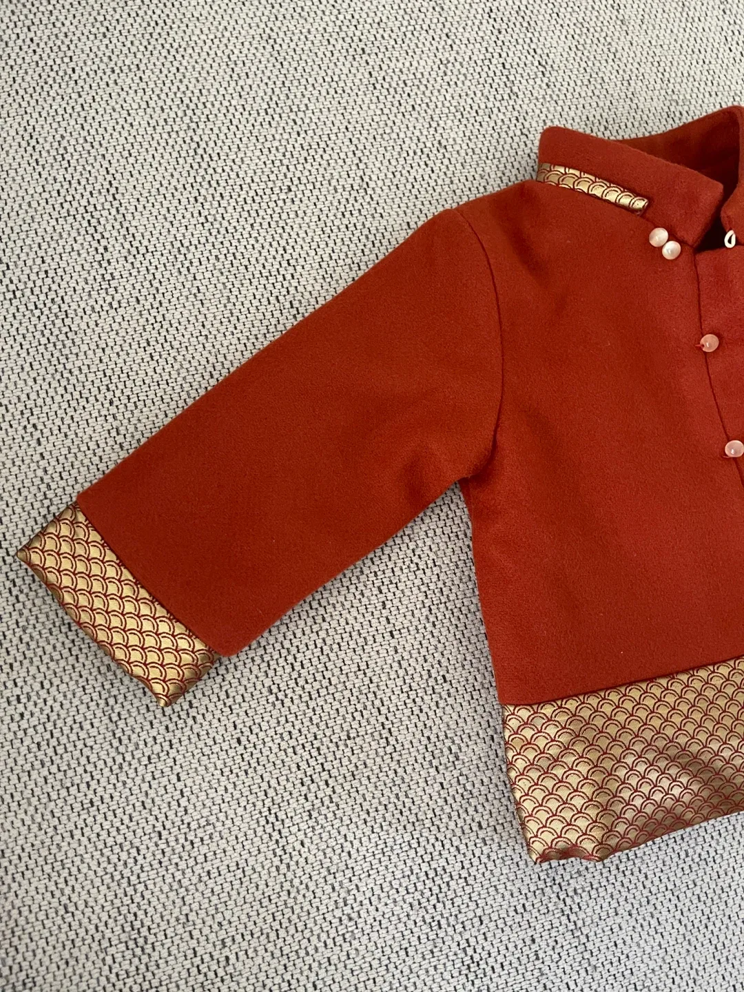 Red & Gold Kids Jacket 90cm image indicator(7)