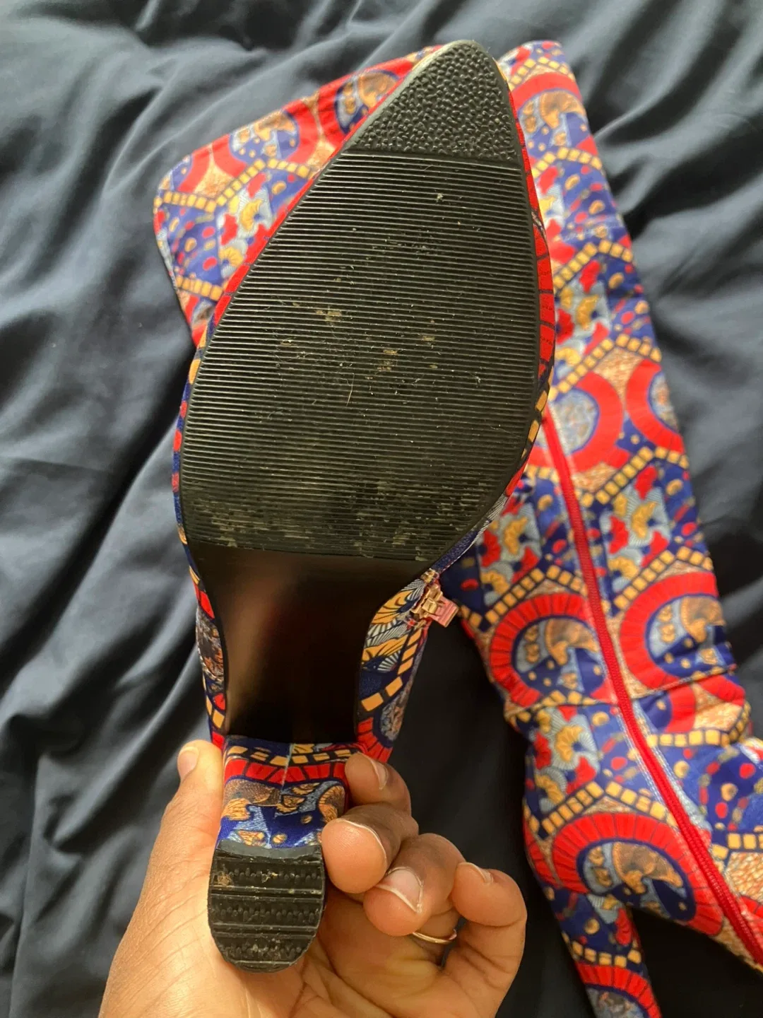 Ofuure Patterned Knee High Boots image indicator(4)