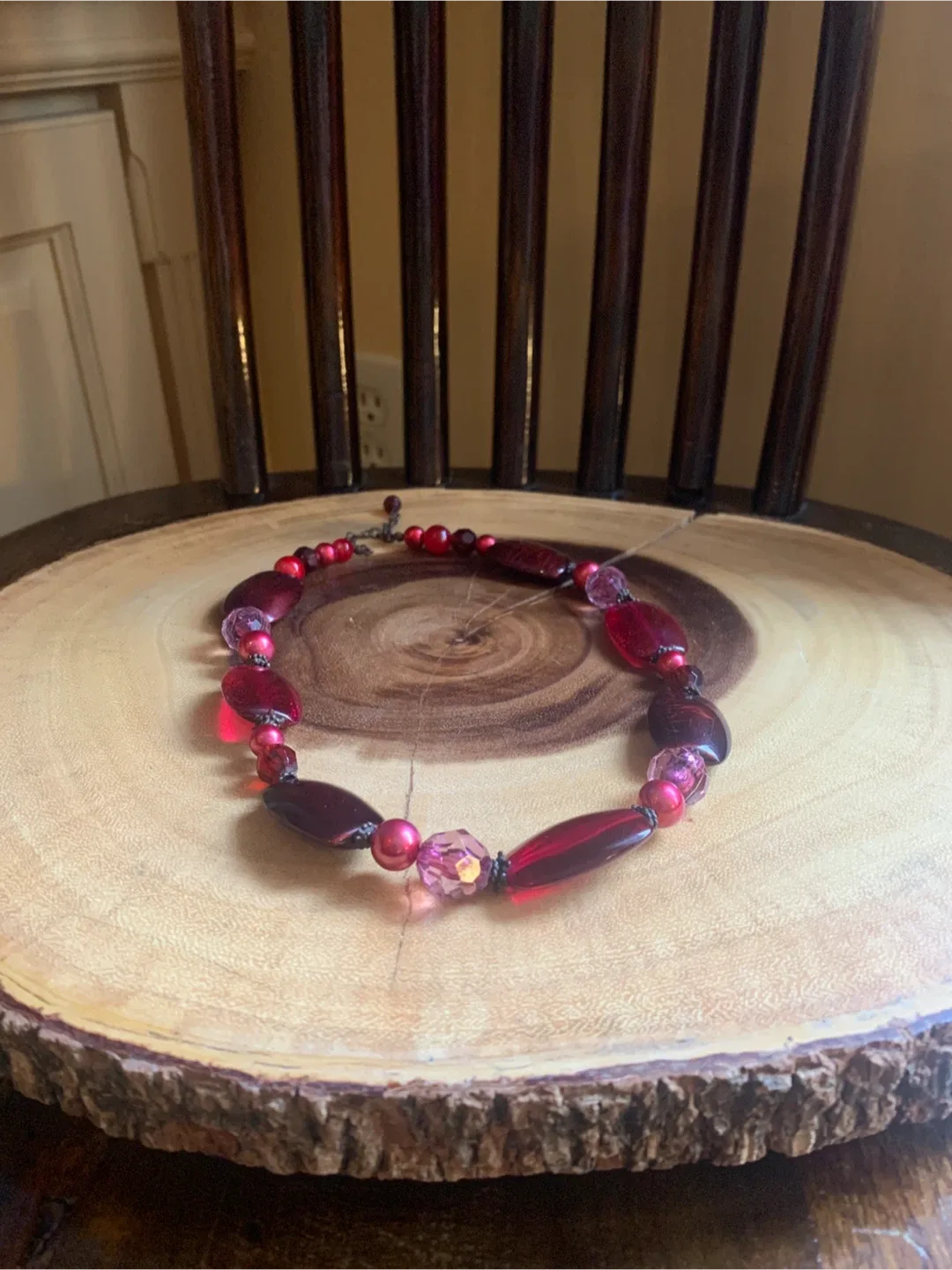 Red Beaded Necklace🥕 image indicator(2)