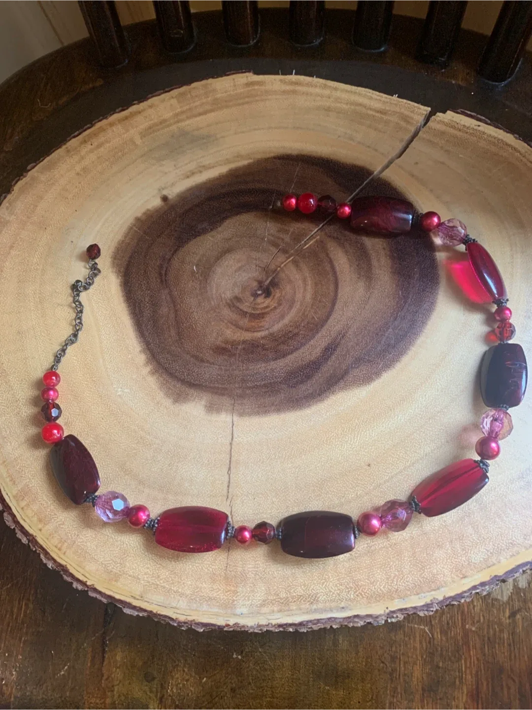 Red Beaded Necklace🥕 image indicator(3)