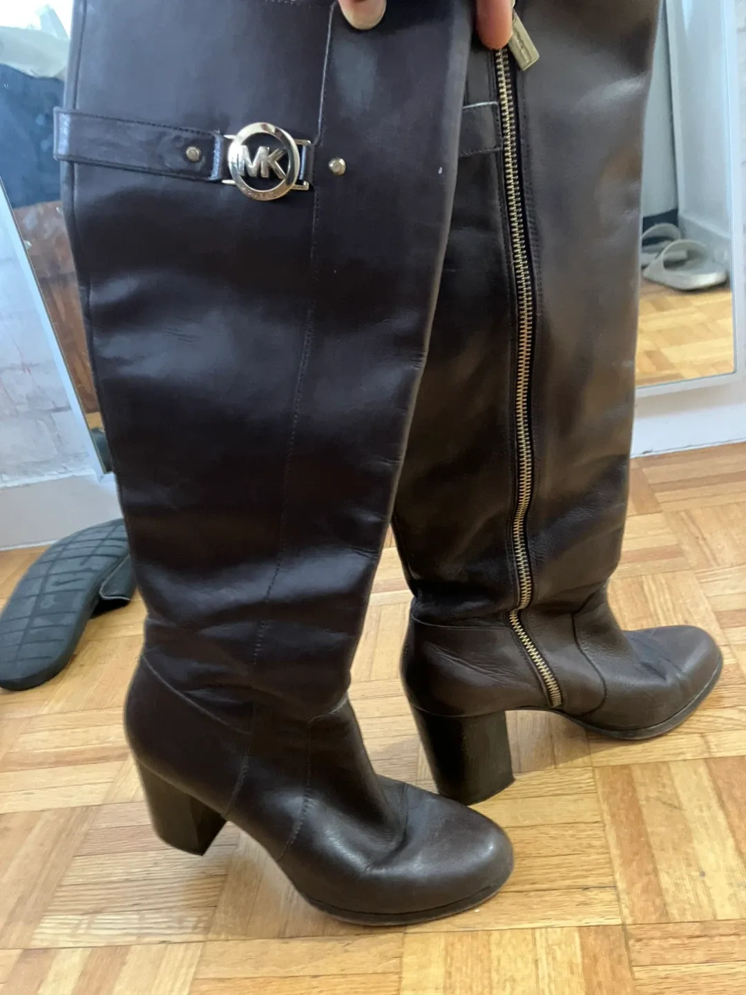 Michael Kors Leather Knee High Boots - Size 8.5M thumbnail