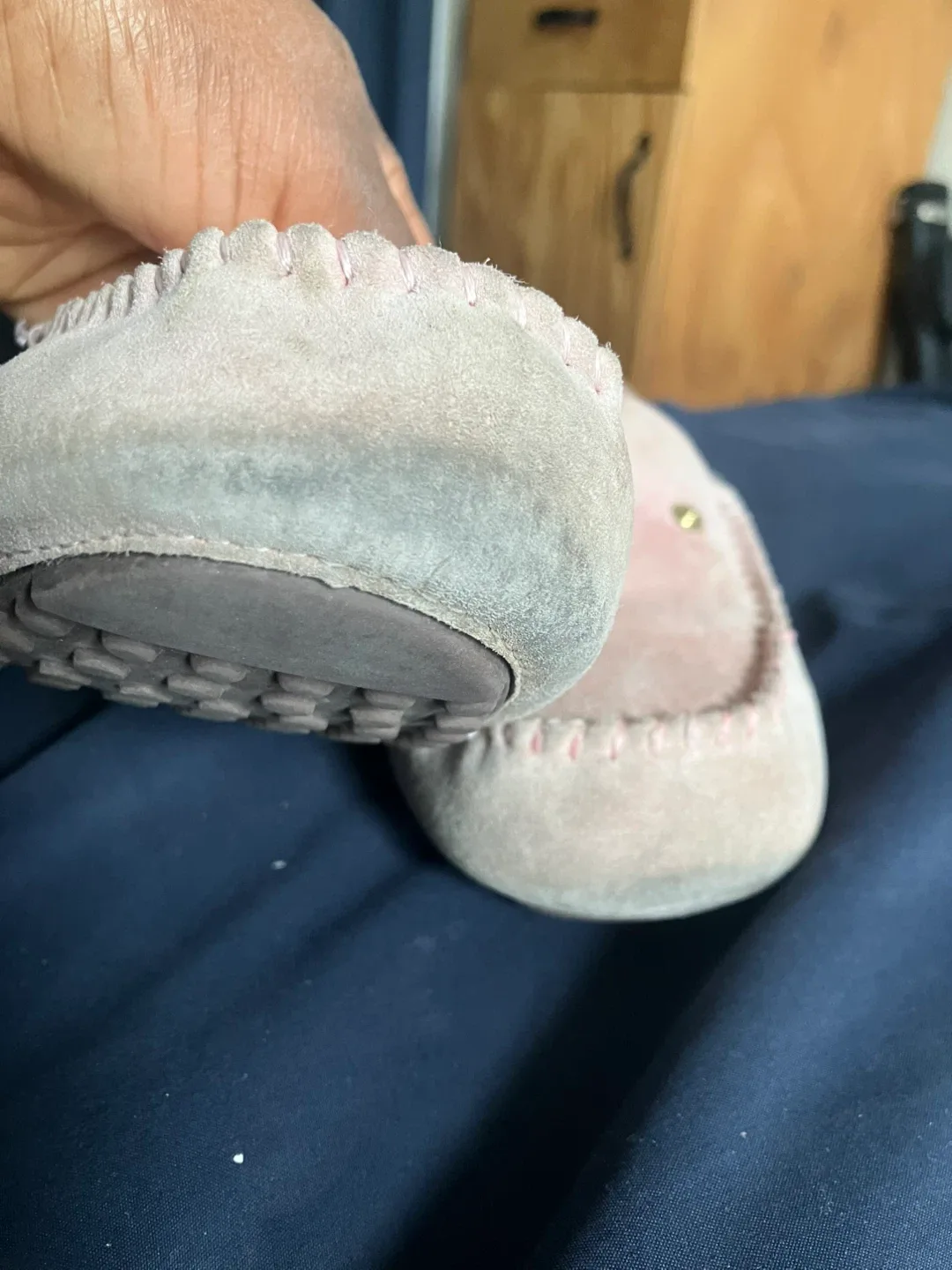 Everugg Australia Pink Suede Moccasin Slippers image indicator(3)