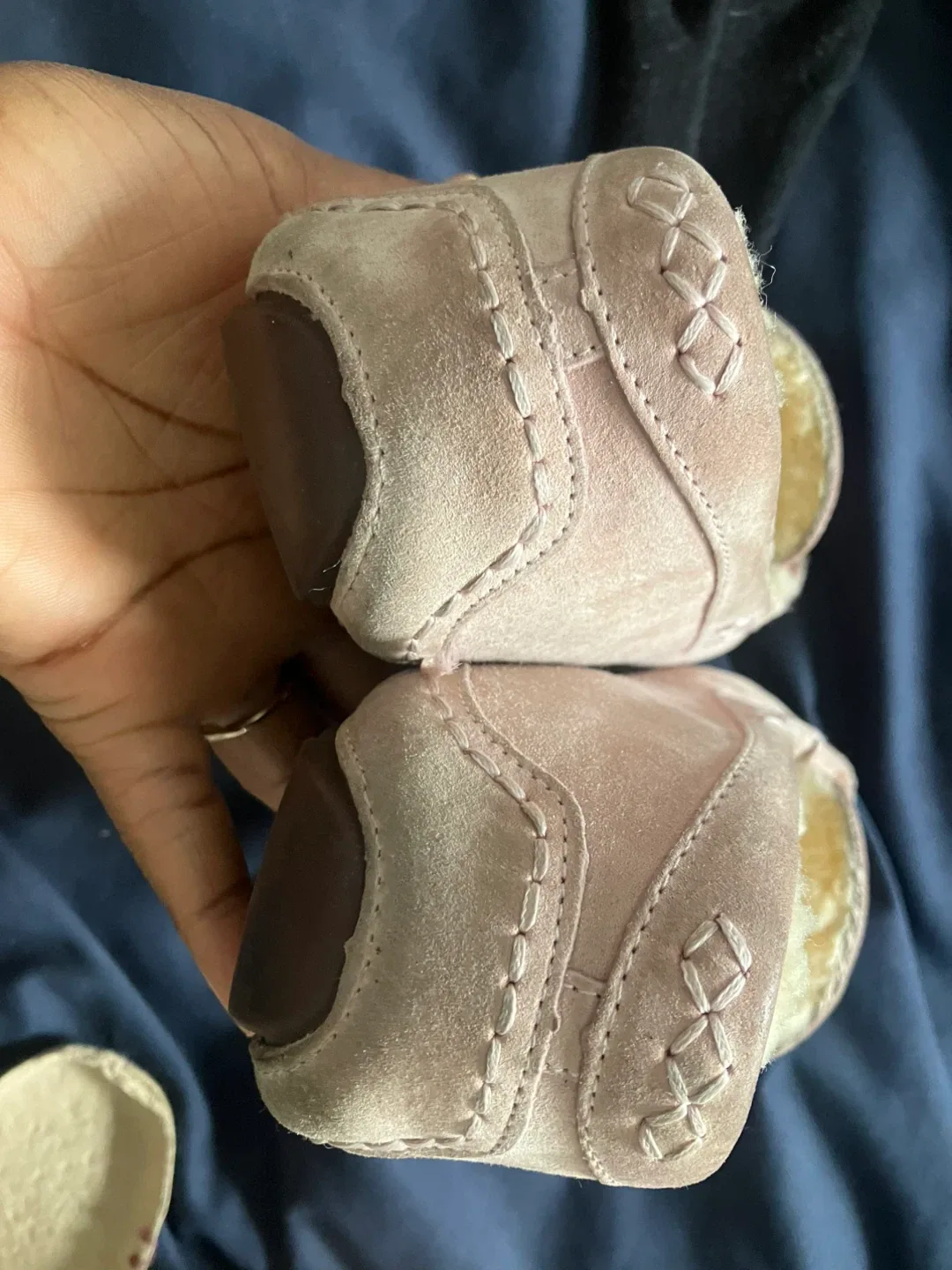 Everugg Australia Pink Suede Moccasin Slippers image indicator(5)