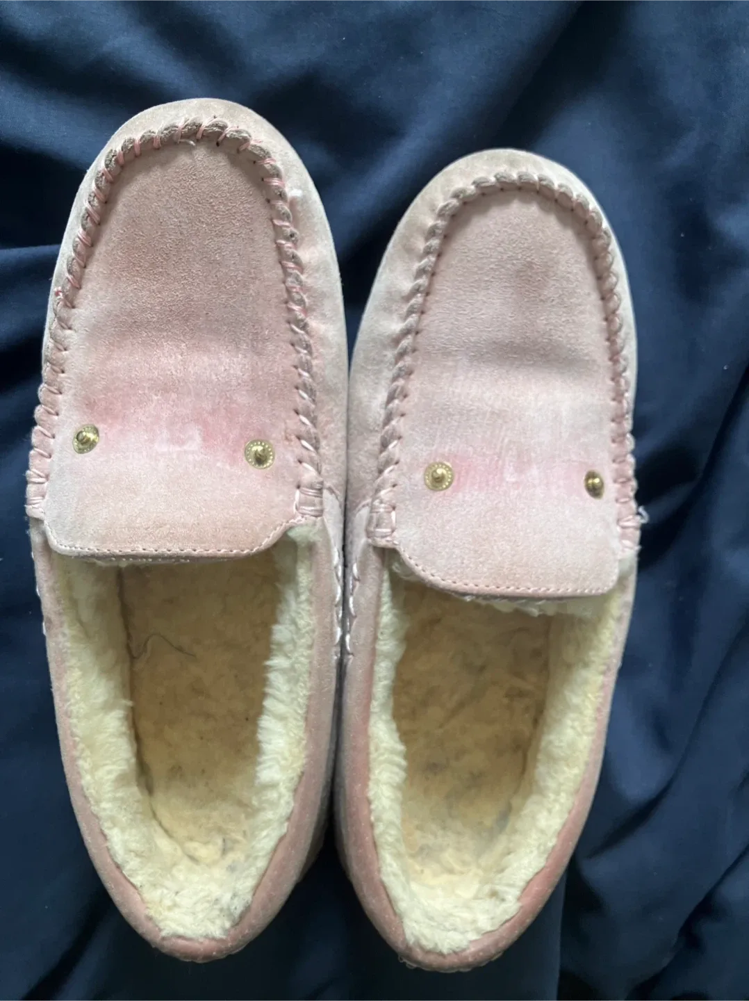 Everugg Australia Pink Suede Moccasin Slippers image indicator(2)
