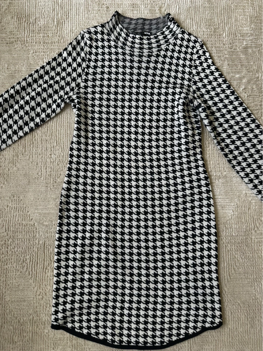 New Fashion Nova Houndstooth Long Sleeve Mini Dress - photo 3