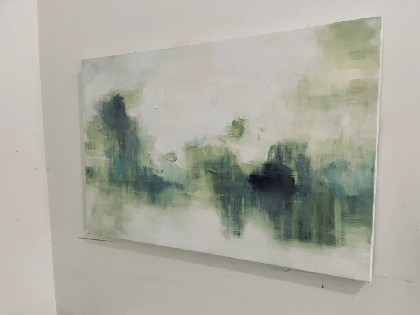 Abstract Painting - Green & White - photo 4