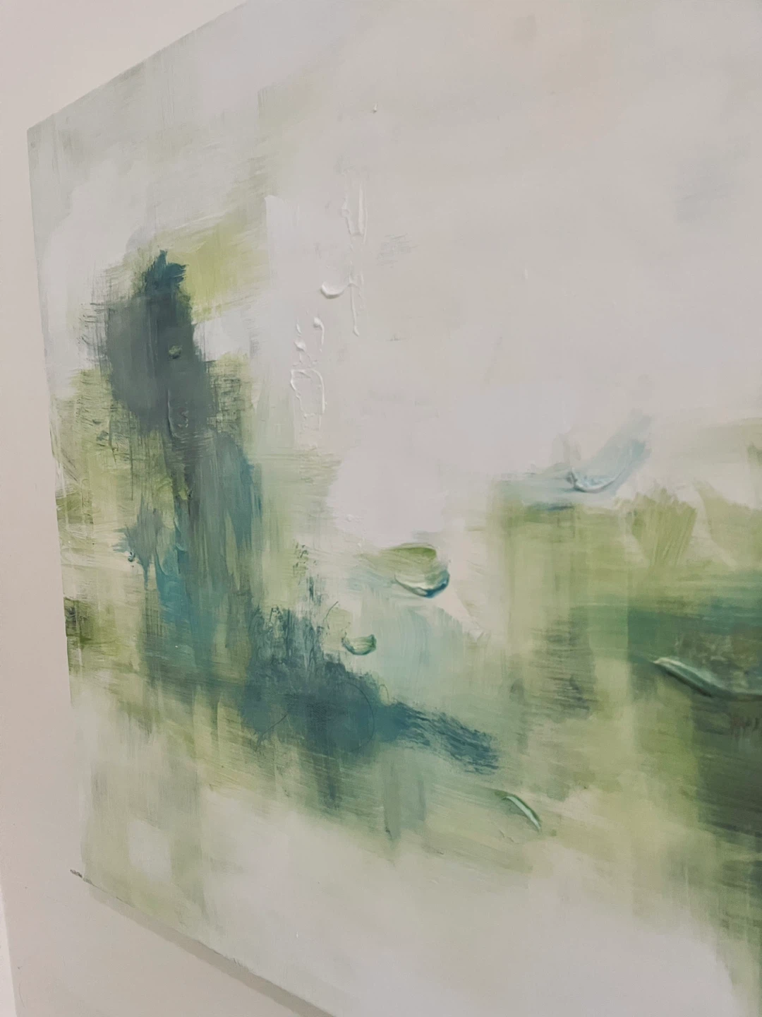Abstract Painting - Green & White - photo 5