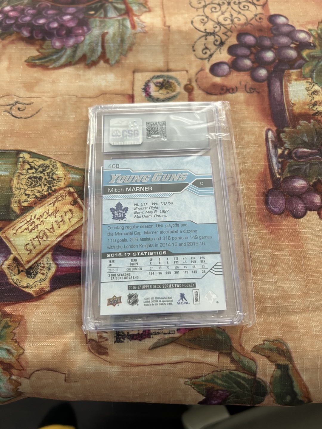 Mitch Marner Young Guns Upper Deck Hockey Card - photo 2