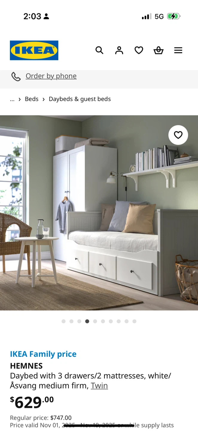 🥕IKEA Hemnes Daybed with 3 Drawers - Twin - photo 2