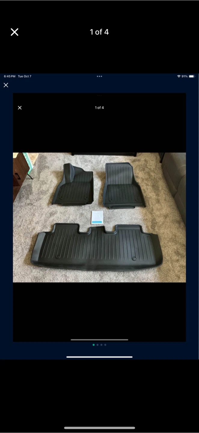 Tesla Model Y 5 seater 2020-24 All Weather Floor Liners
