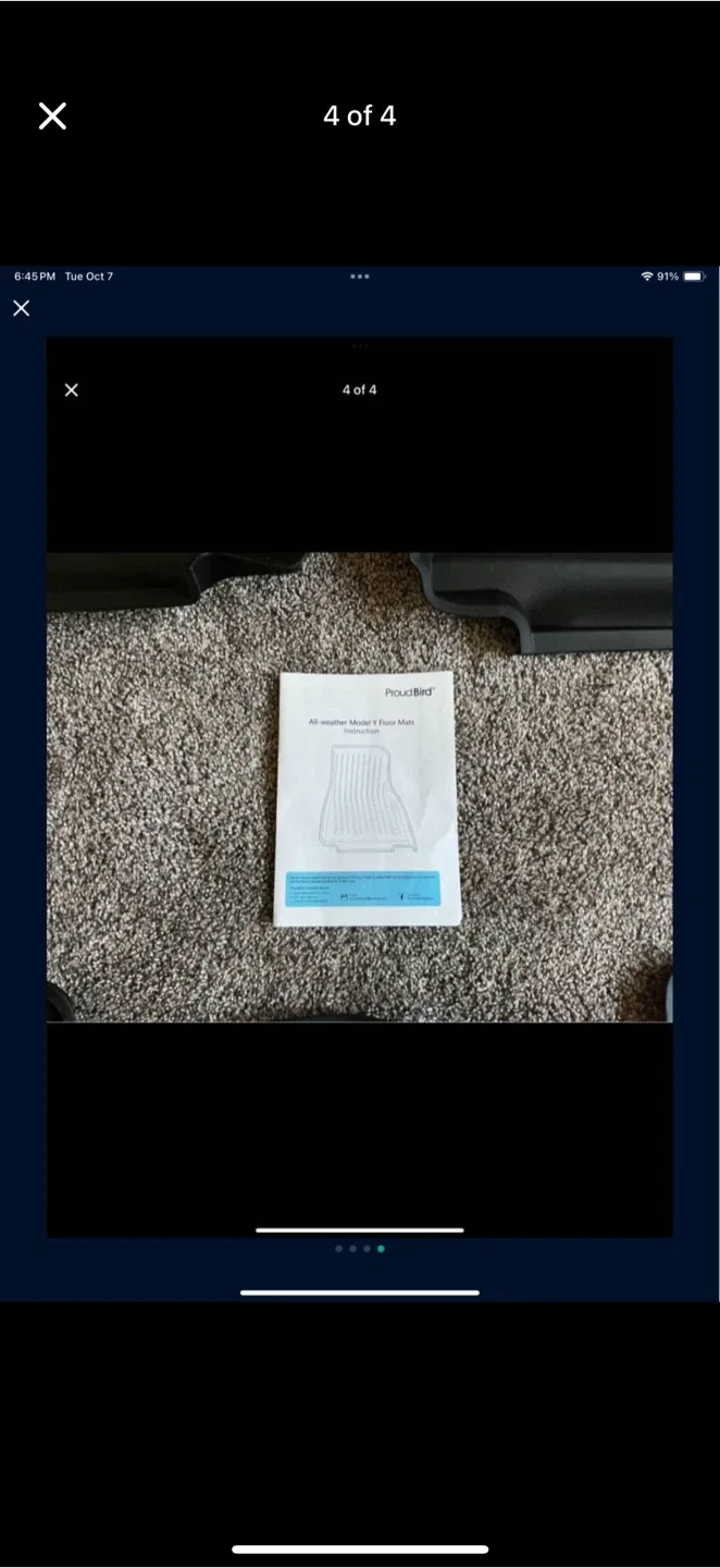 Tesla Model Y 5 seater 2020-24 All Weather Floor Liners image indicator(4)