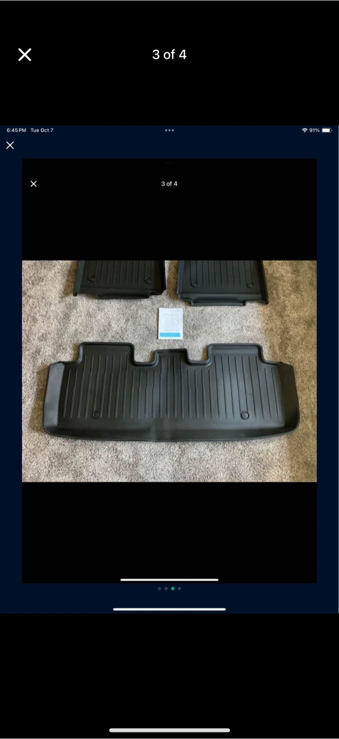 Tesla Model Y 5 seater 2020-24 All Weather Floor Liners - photo 3