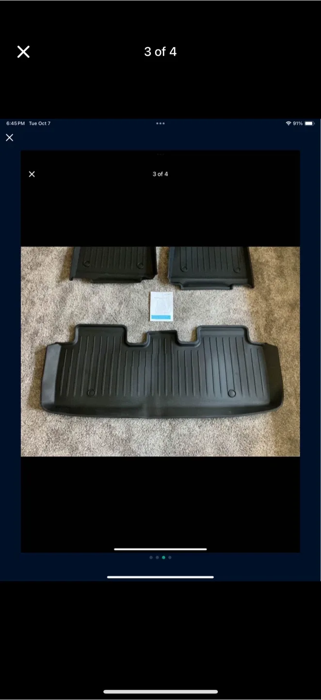 Tesla Model Y 5 seater 2020-24 All Weather Floor Liners image indicator(3)