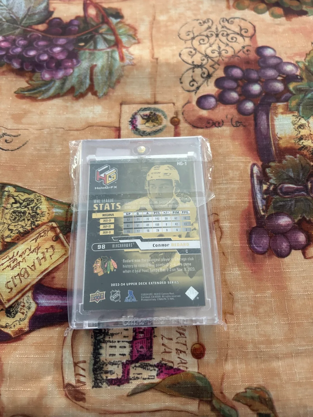 Connor Bedard Blackhawks holoGrfxHockey Card image indicator(2)