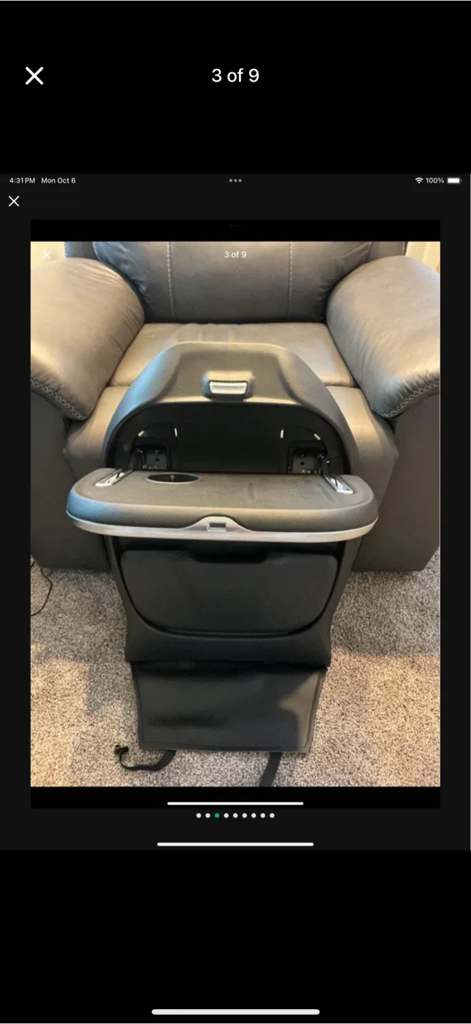 Tesla Model Y 20-24 & Model 3 17-23 seat back Tray W/ Charger image indicator(3)