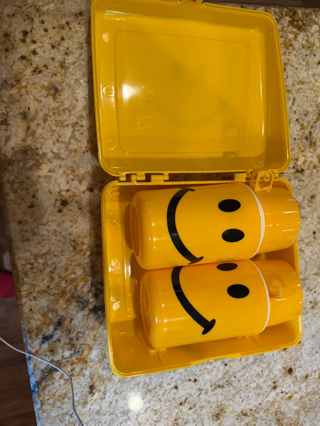 Vintage Smiley Face Lunchbox with Thermoses image indicator(2)