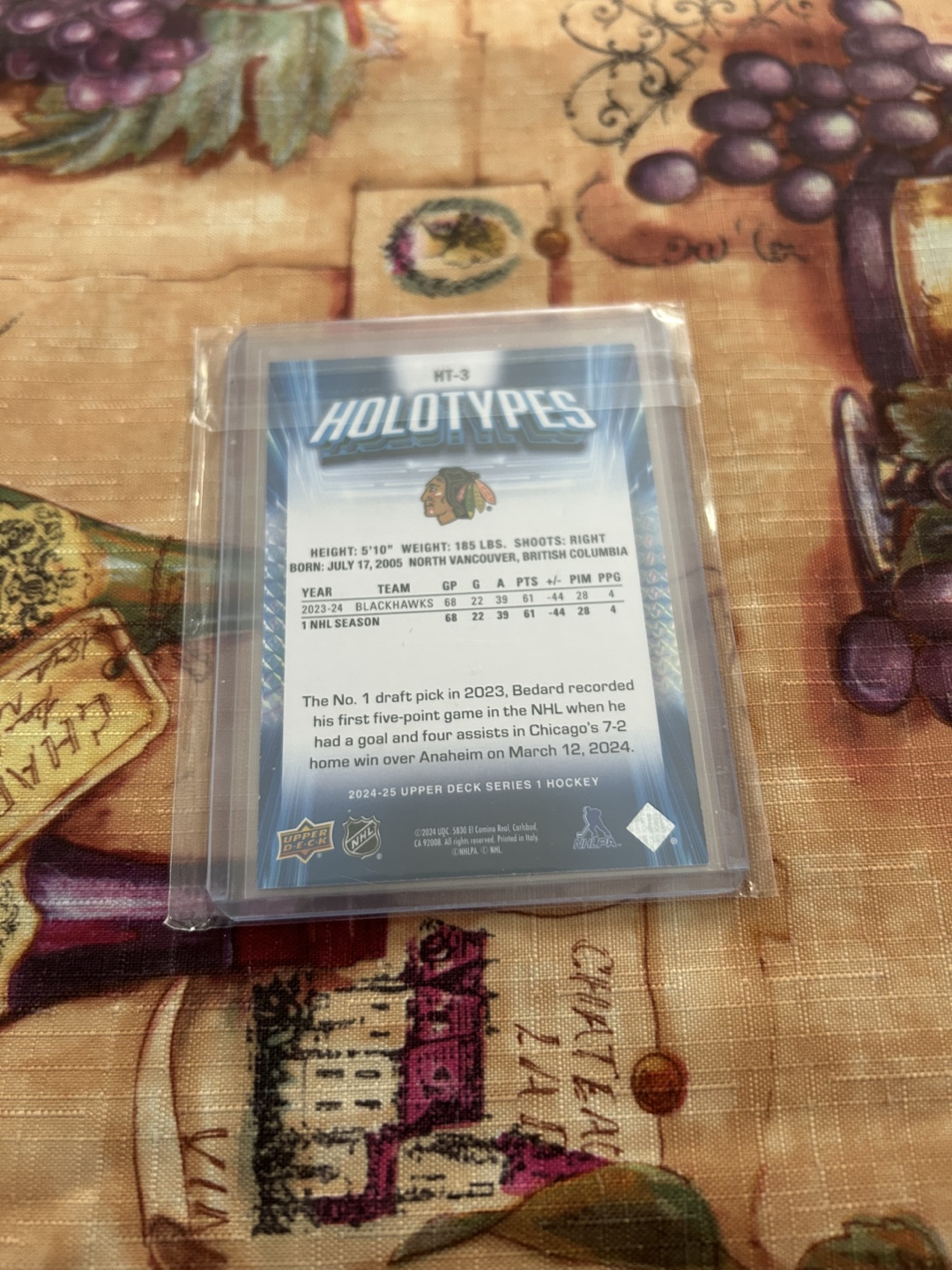 Connor Bedard Blackhawks Holotypes Hockey Card - photo 2