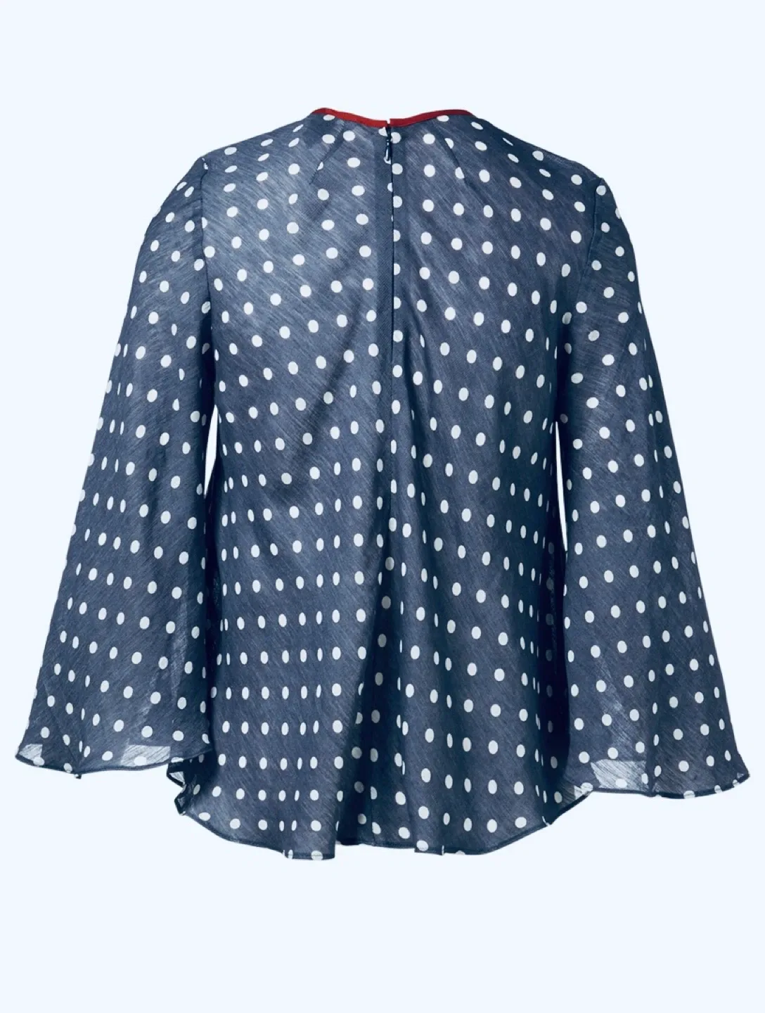 Smythe Bardot Polka Dot Print Linen Blend Blouse image indicator(3)