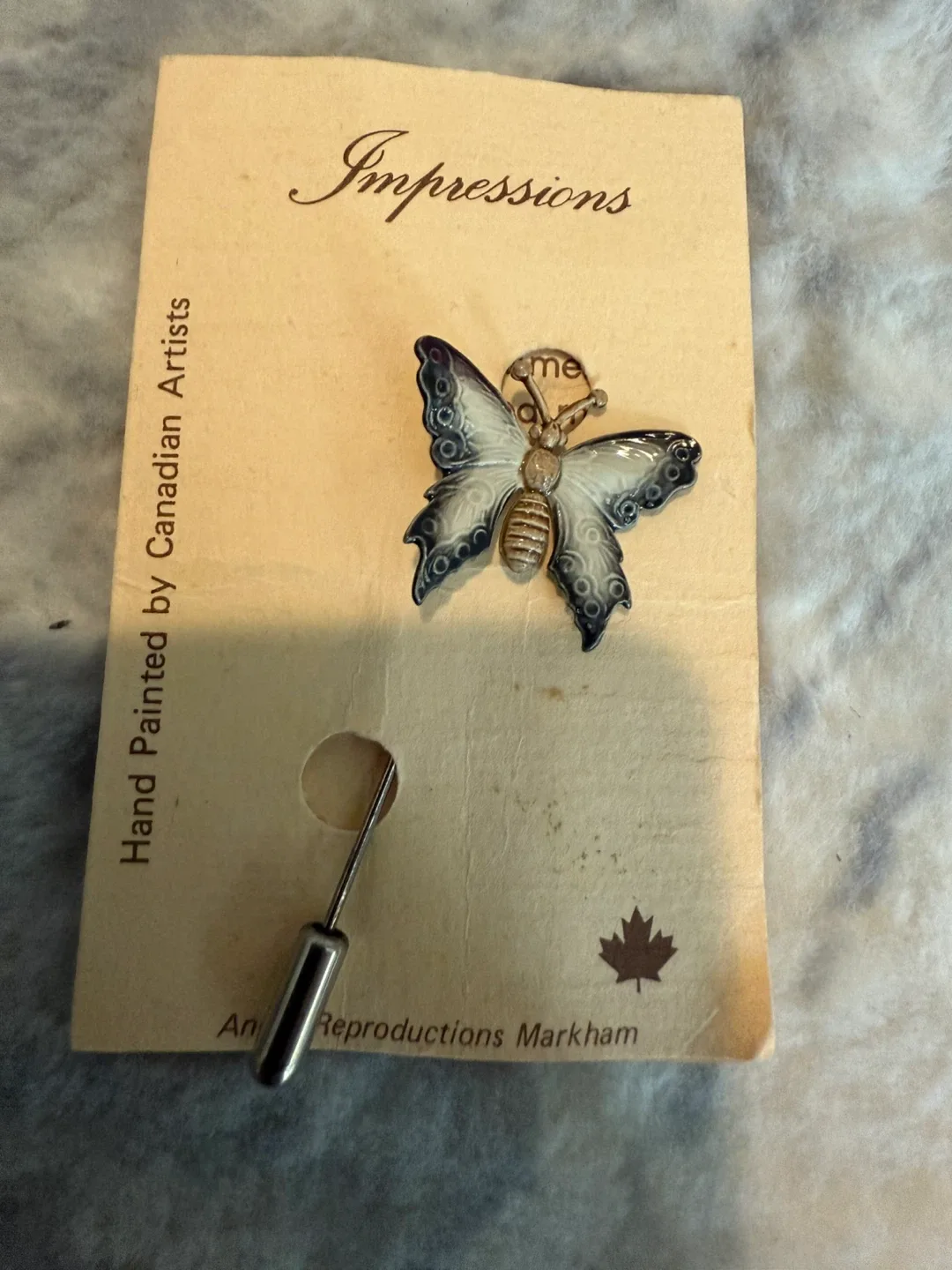Impressions Butterfly Pin - Hand Painted thumbnail
