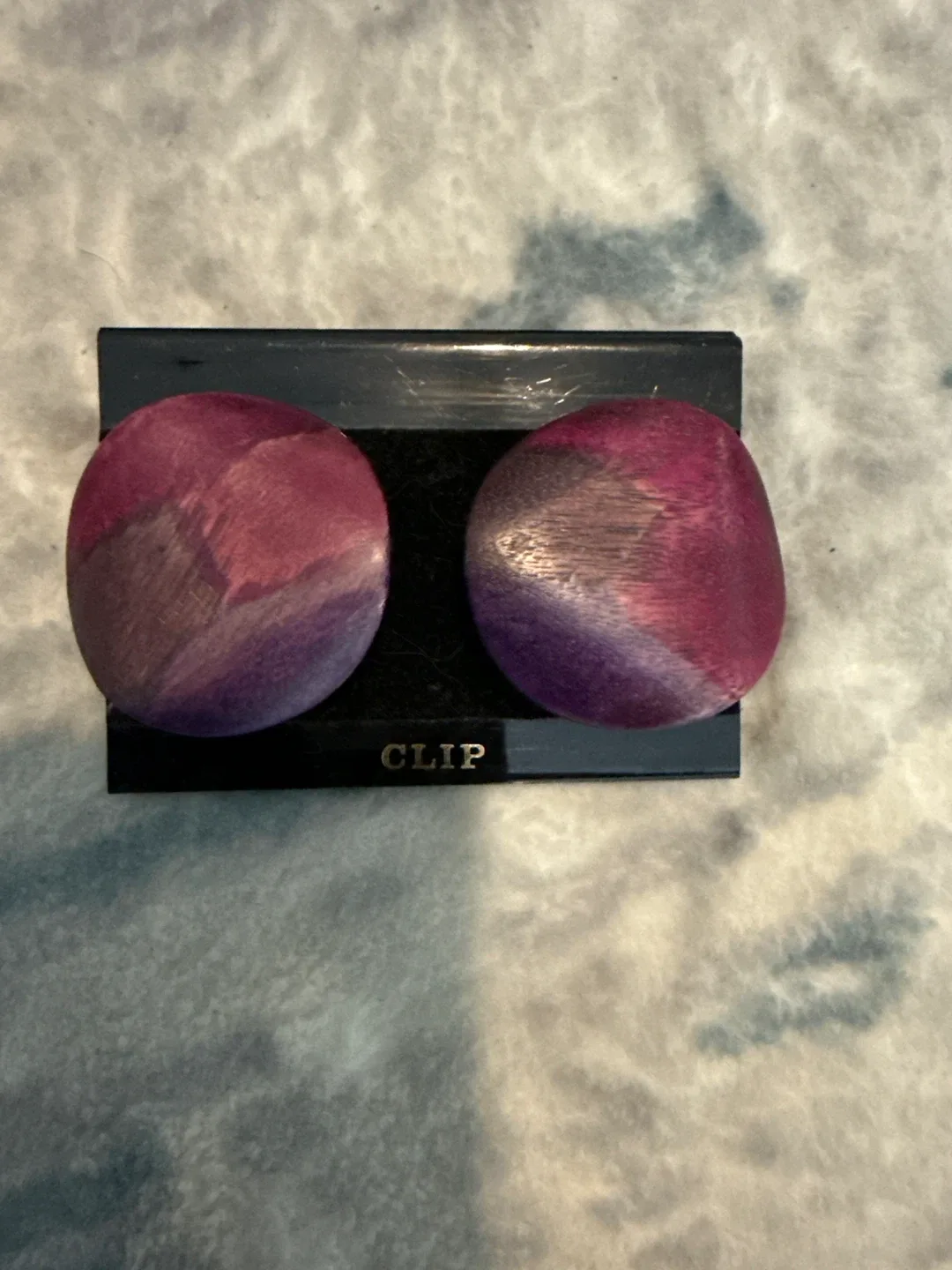 Clip On Earrings - Purple thumbnail
