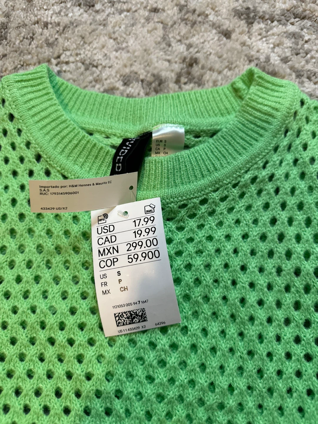 H&M Divided Knit Top - Size Small - photo 2