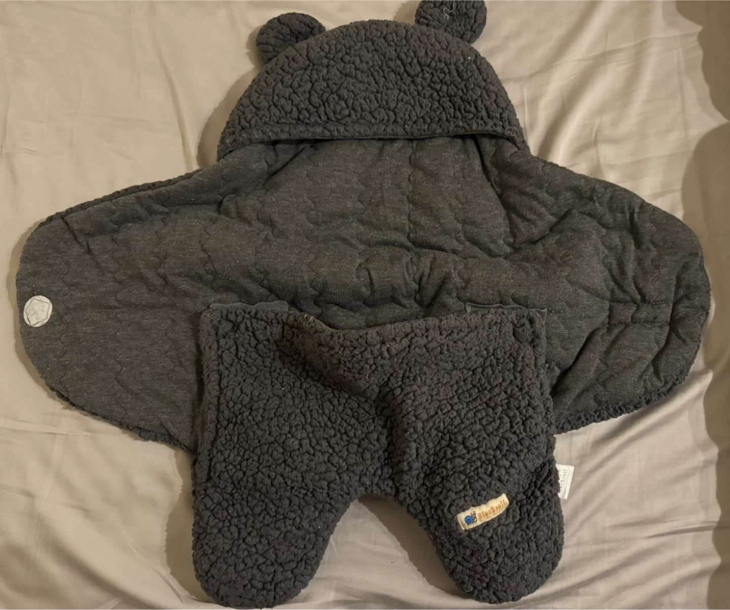 Blue Snail Gray Bubble Fleece, 0-3M - photo 2