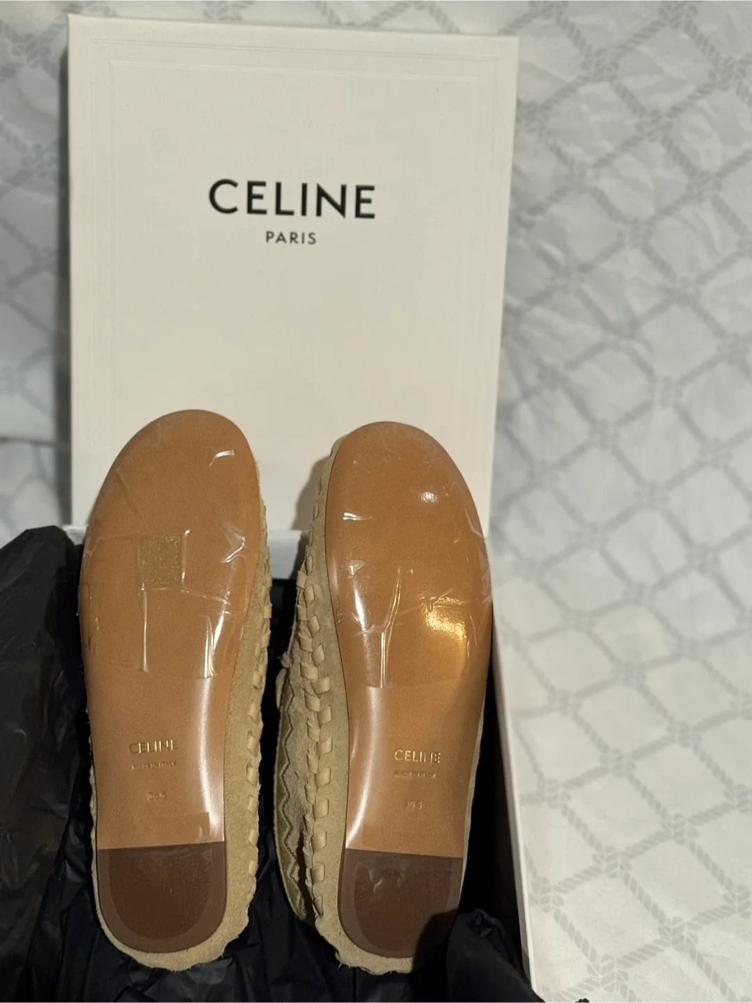 Celine Flat Slip-On 03SD Suede Loafers Size 6.5 image indicator(2)