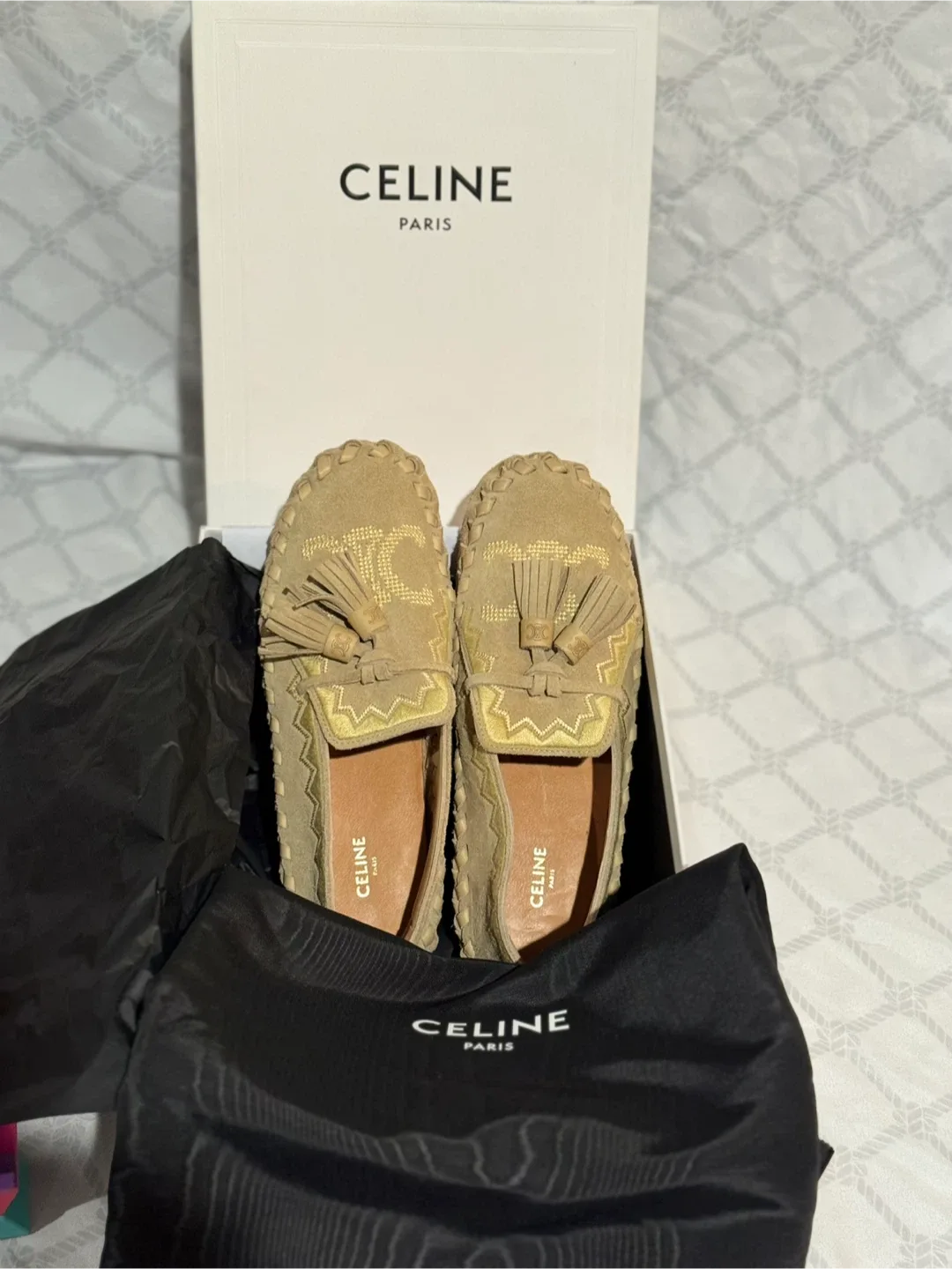 Celine Flat Slip-On 03SD Suede Loafers Size 6.5 image indicator(4)