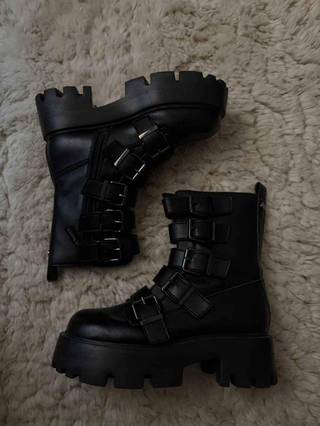 Steve Madden Black Platform Boots