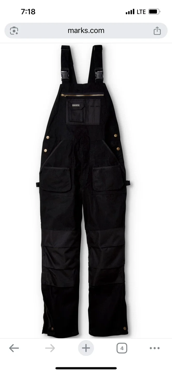 Dakota Black Overalls