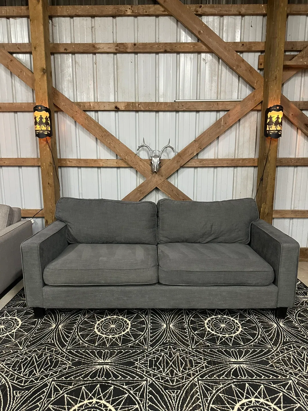 *Delivery Available* Ikea Modern Sofa in Grey Fabric 🛋️ image indicator(3)
