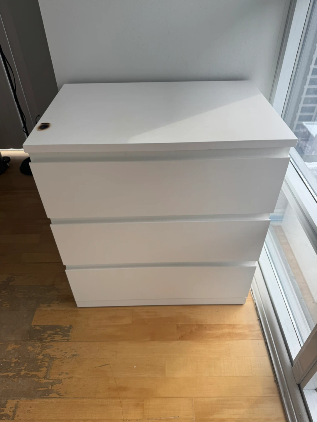 White 3-Drawer Dresser