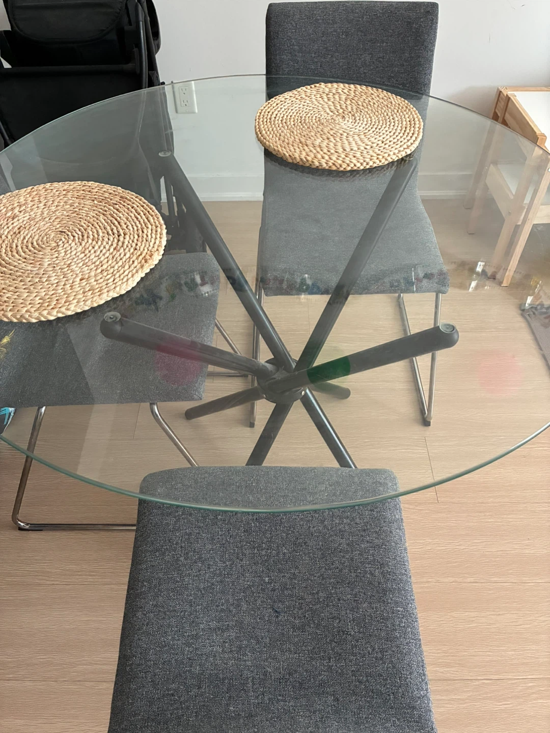 Sleek & Modern Glass Dining Table for Sale